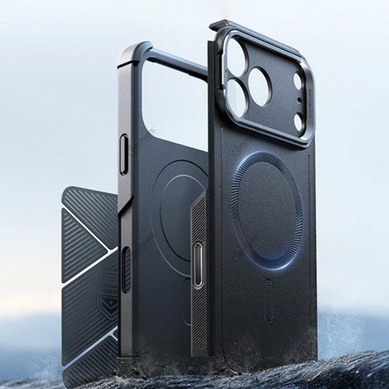 ESR Cyber Tough Case with Stash Stand for iPhone