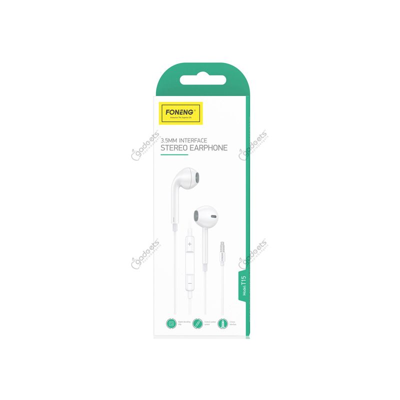 FONENG T15 Half-In-Ear Heavy Bass 3.5mm Earphone