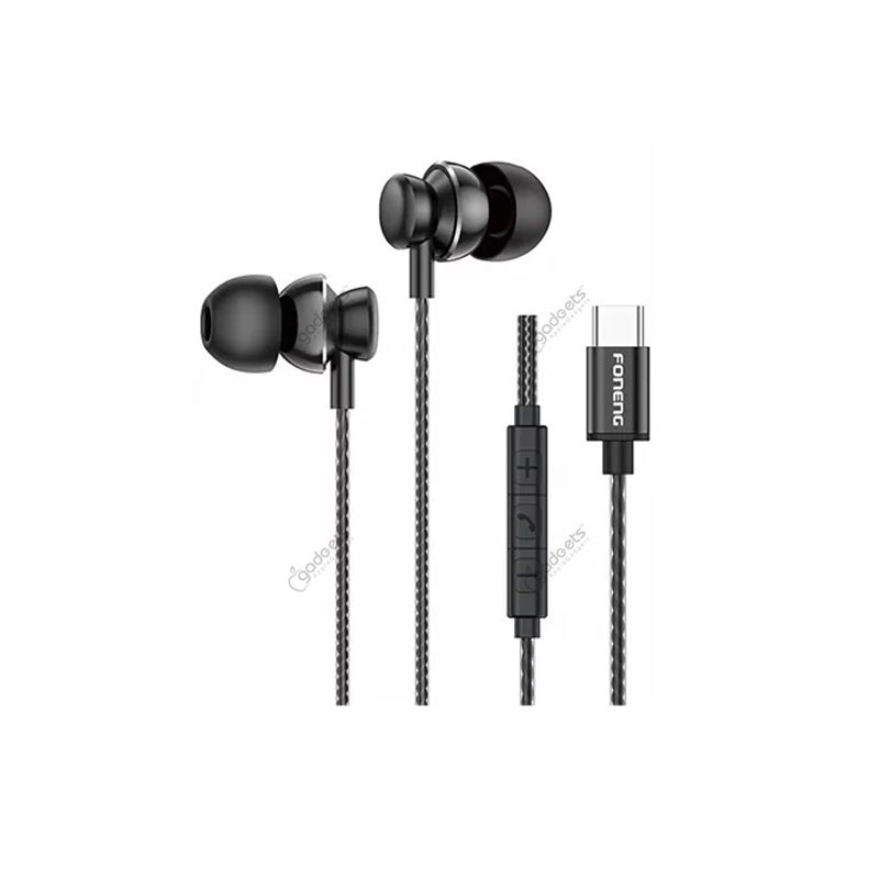 FONENG T67 Type-C In-Ear Heavy Bass Wired Earphone