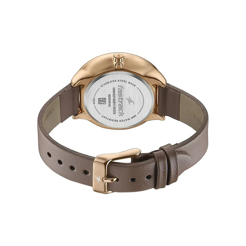 Fastrack 6303WL01 Multifunction Leather Strap Women's Watch