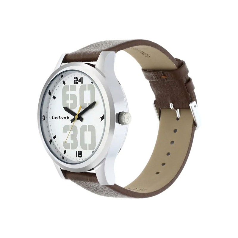 Fastrack Bold 38051SL06 Quartz Leather Strap Men’s Watch