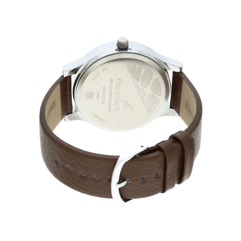 Fastrack Bold 38051SL06 Quartz Leather Strap Men’s Watch