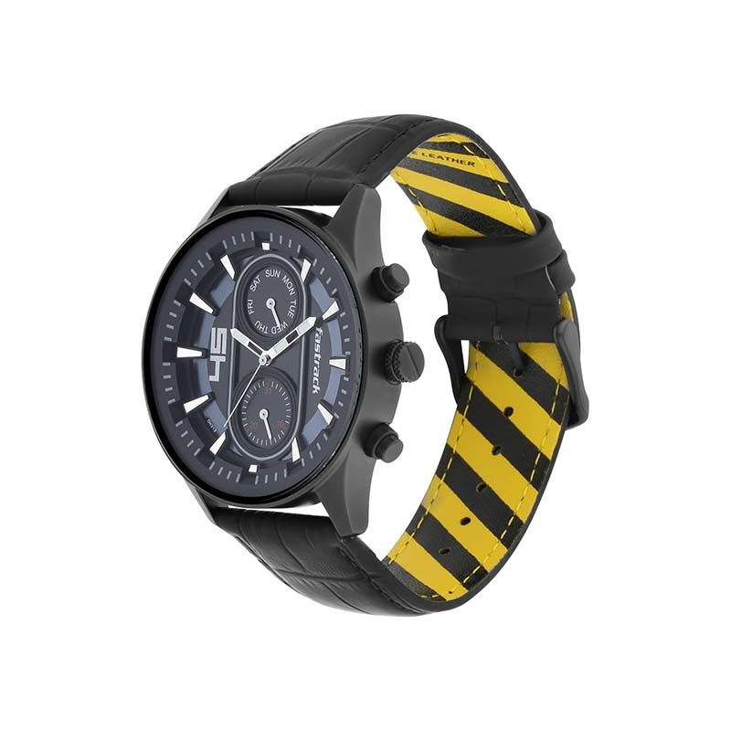 Fastrack Fastfit Quartz 3224NL01 Analog Date Leather Strap Men's Watch