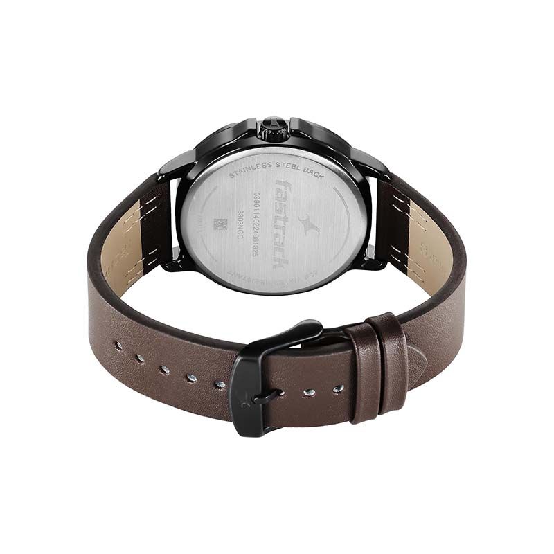 Fastrack Fleek Quartz 3303NL01 Analog Date Leather Strap Men's Watch
