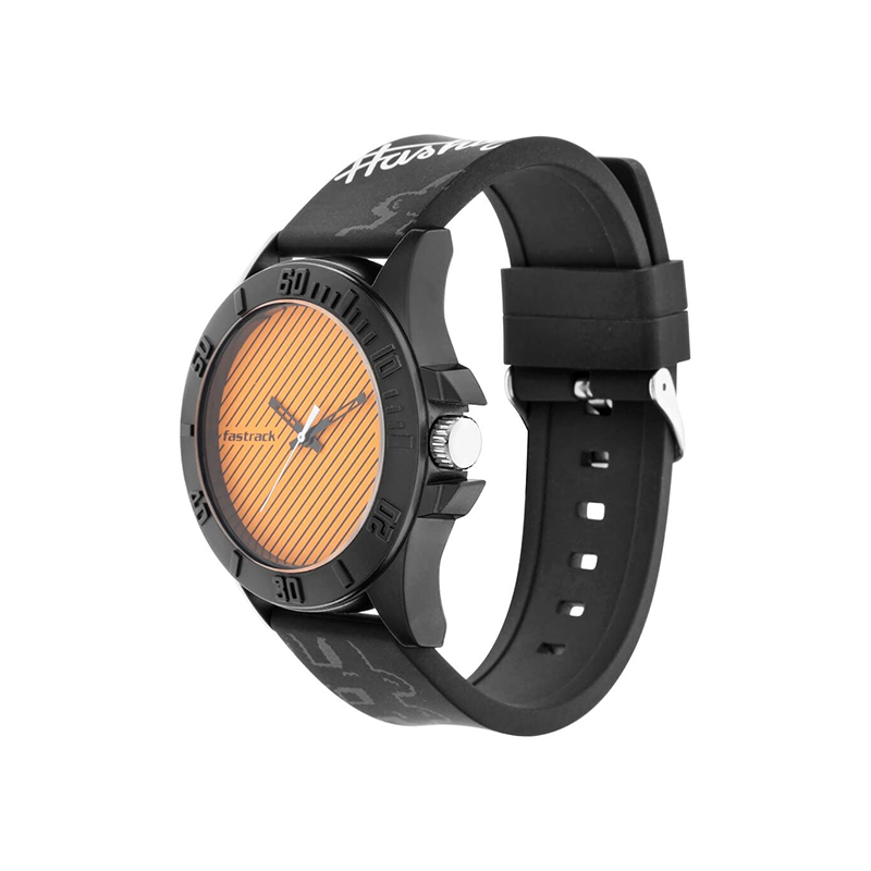 Fastrack Hashtag Quartz 68013PP03 Analog Silicone Strap Unisex Watch