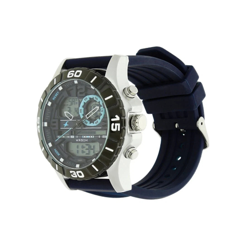 Fastrack Quartz 38035SP02 Analog Digital Silicone Strap Men's Watch