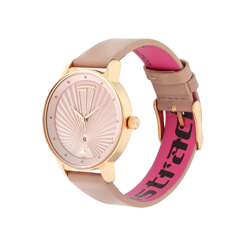 Fastrack Ruffles 6206WL02 Leather Strap Women's Watch