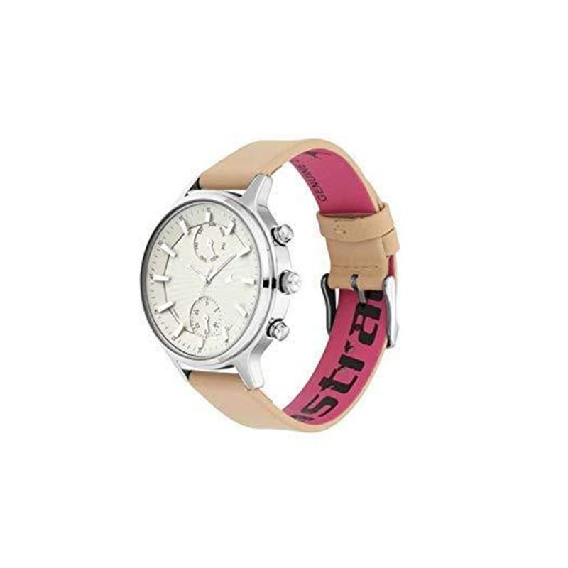 Fastrack Ruffles 6208SL01 Leather Strap Women's Watch
