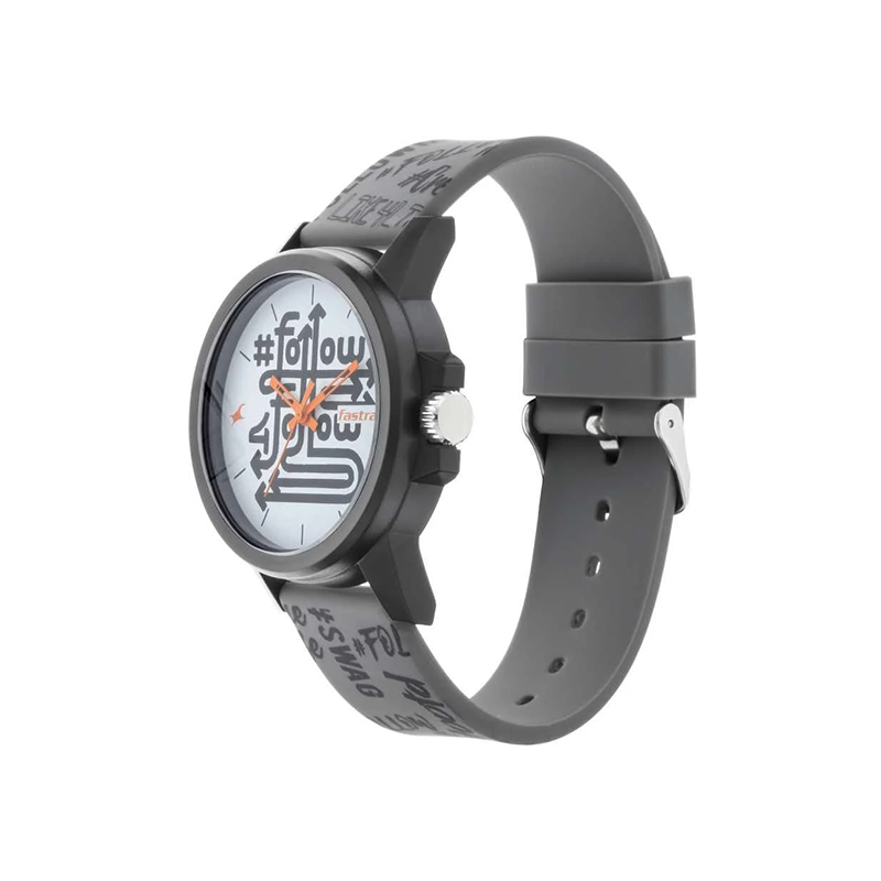 Fastrack Hashtag Quartz 68012PP09 Analog Silicone Strap Unisex Watch