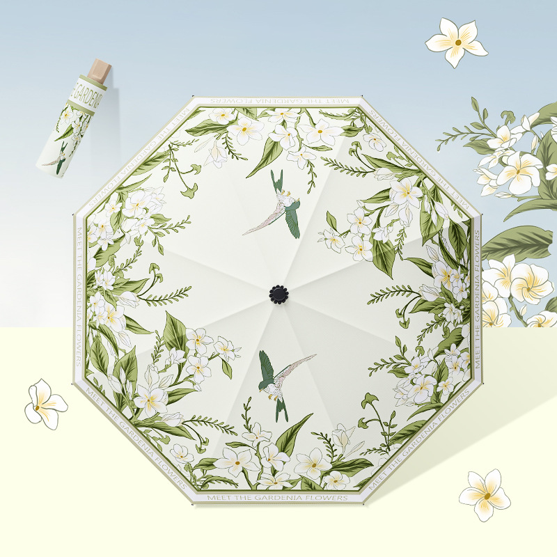 Fresh Vibe Dual-Use Anti-UV Folding Umbrella