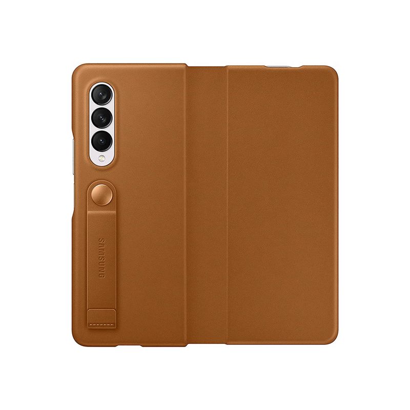 Galaxy Z Fold3 5G Leather Flip Stand Cover