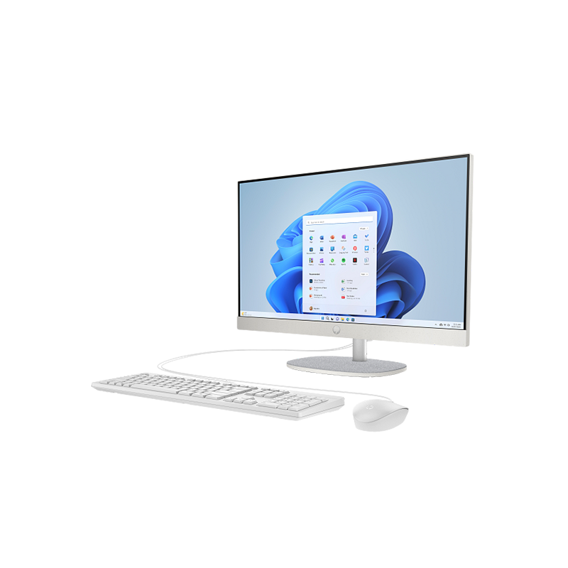 HP AIO 24-cr0096ny Intel Core i7 1355U 16GB RAM 512GB SSD 23.8 Inch FHD Touch IPS Display Shell White All in One Brand PC