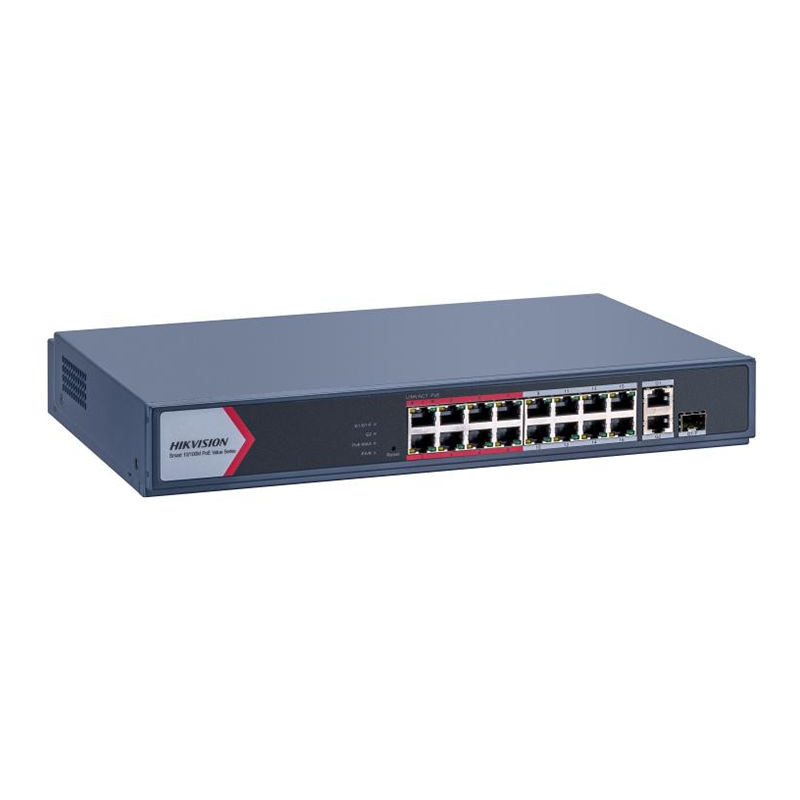 Hikvision DS-3E1318P-EI M 16 Port Fast Ethernet Smart POE Switch