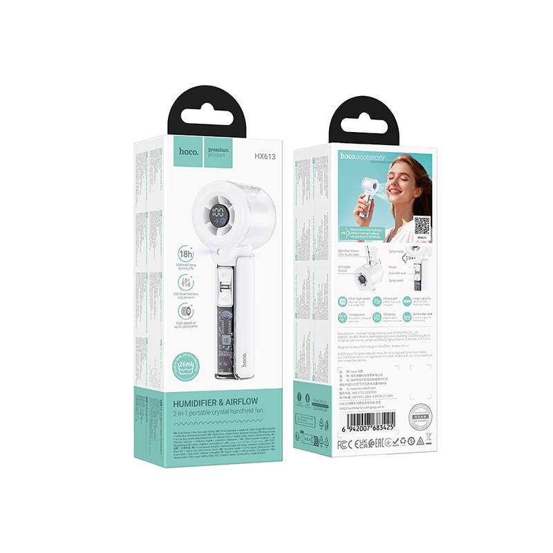 Hoco HX613 Handheld Portable Fan with Humidifier