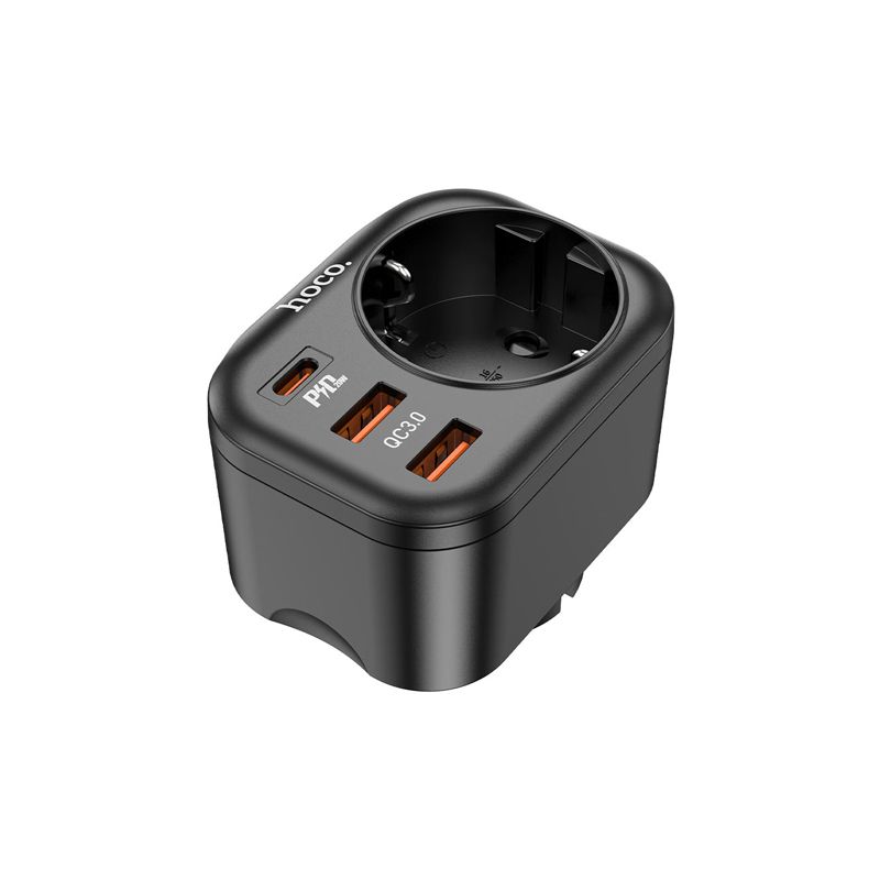 Hoco NS3 3 USB + 1 Bit Multifunctional Safety Socket 4000W