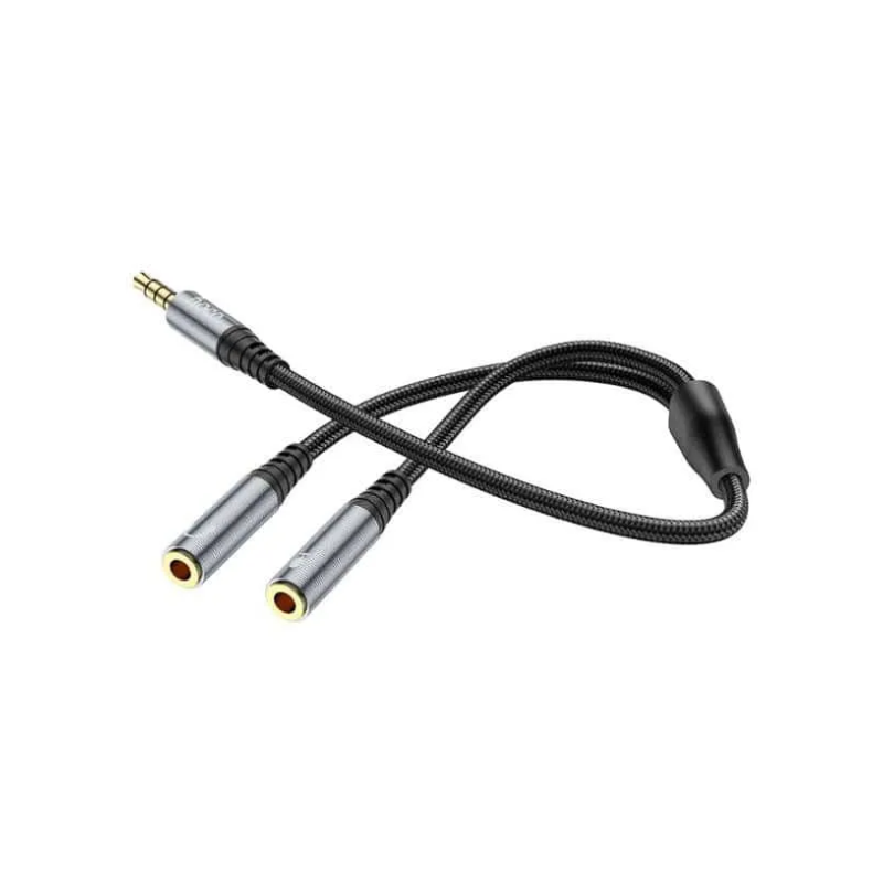 Hoco UPA21 2-in-1 Two 3.5mm Female to One Male Audio Adapter Cable