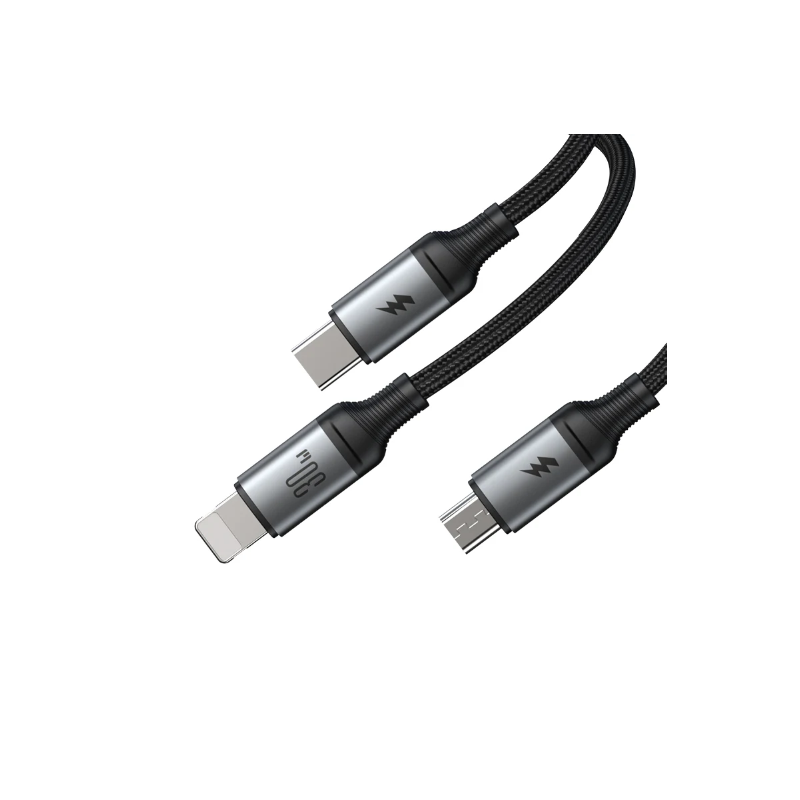 Joyroom A21 30W PD 3-in-1 Braided Fast Charging Cable