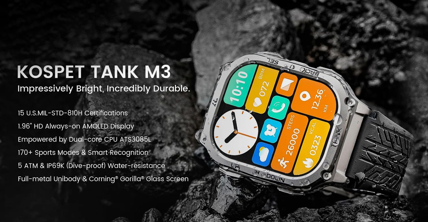 KOSPET TANK M3 Smart Watch Price in Bangladesh
