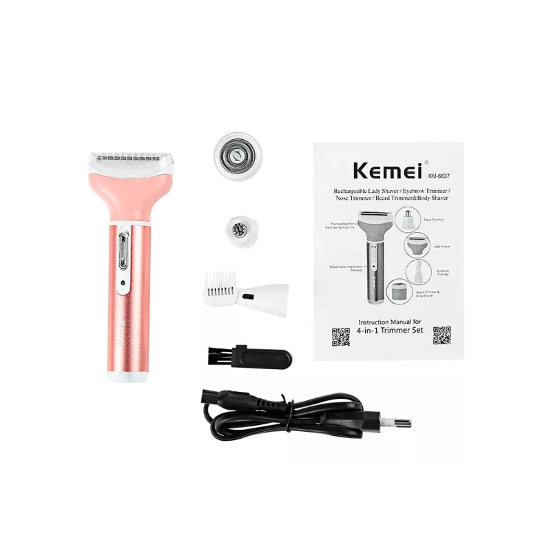 Kemei Km 6637 4 In 1 Shaver For Women
