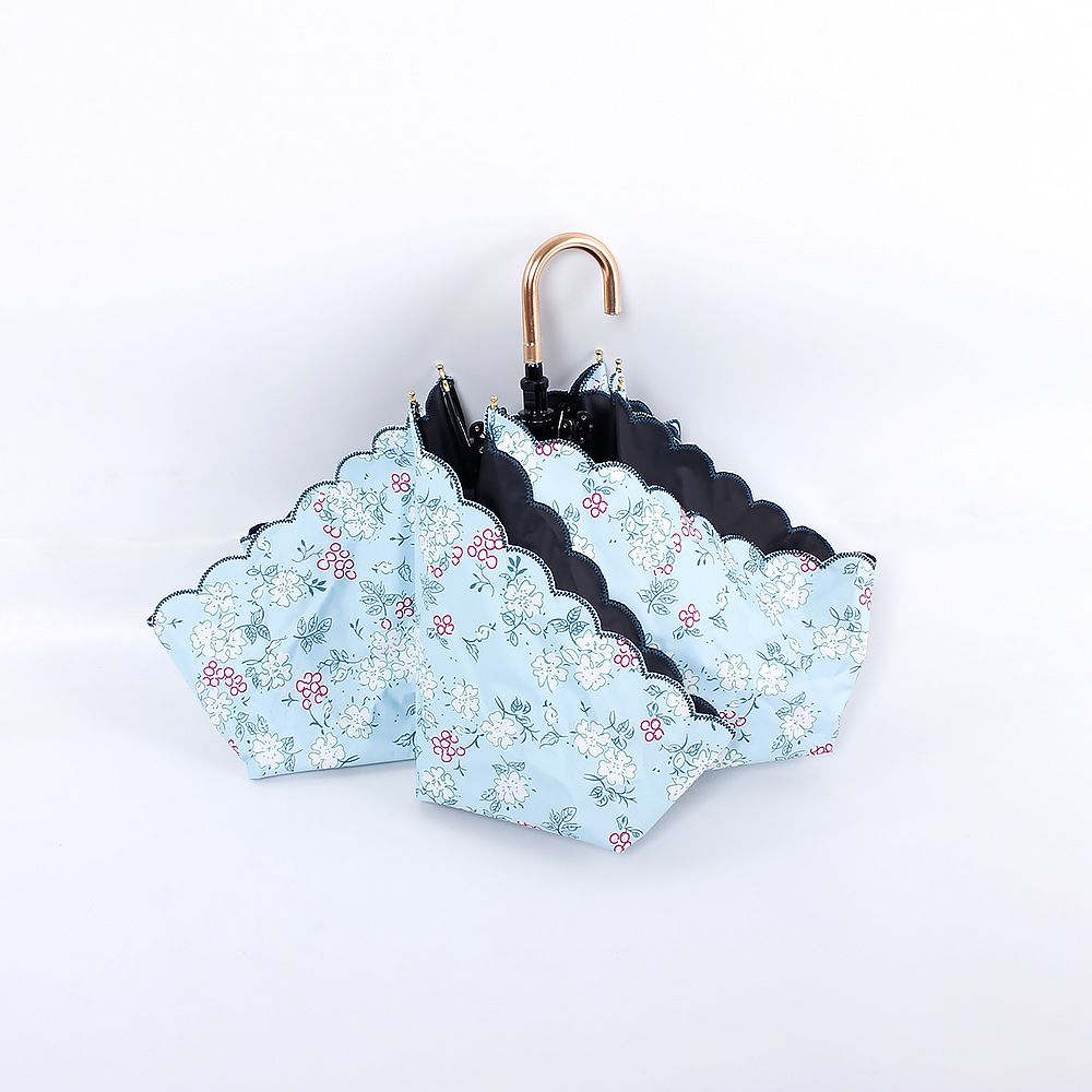Lumina Floral Printed Manual Compact Umbrella