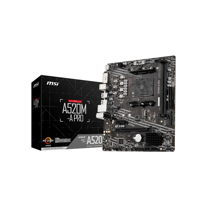 MSI A520M-A PRO AM4 AMD ATX Motherboard