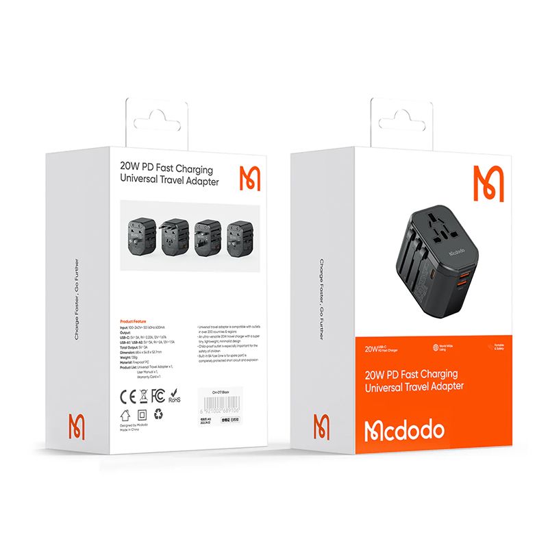 Mcdodo 20W PD Fast Charging Universal Travel Adapter