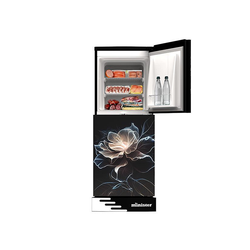 Minister M 266 Blue Marble Lotus Black Full Match Refrigerator