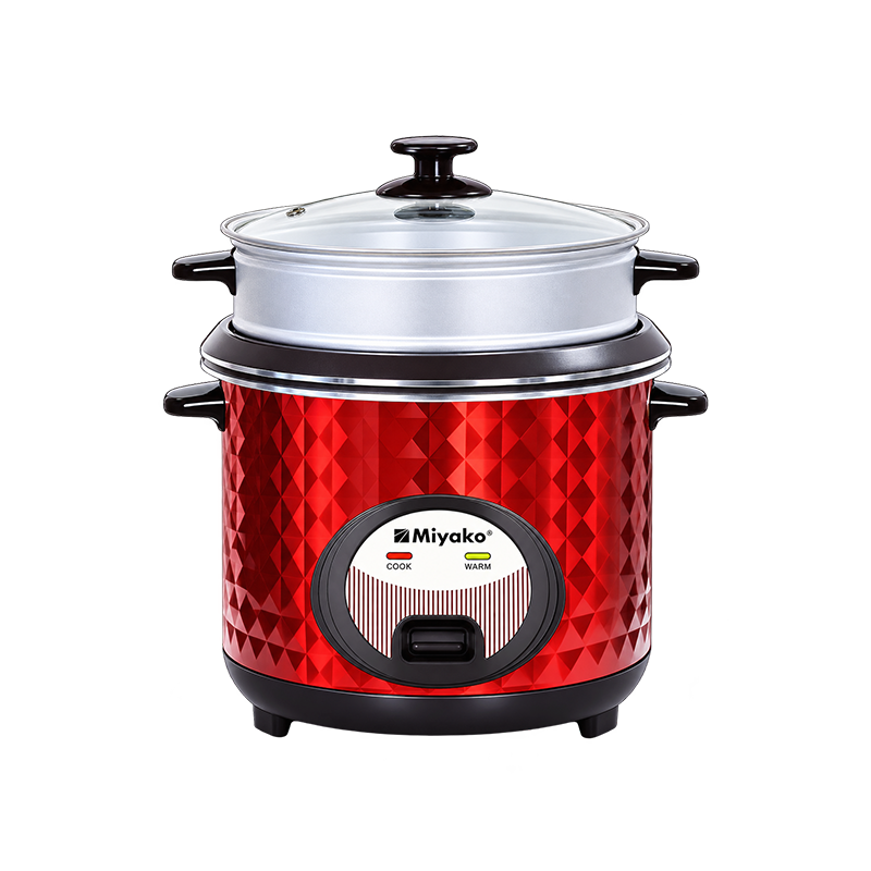 Miyako ASL-1180-KND-Red Double Pot Rice Cooker - 1.8L