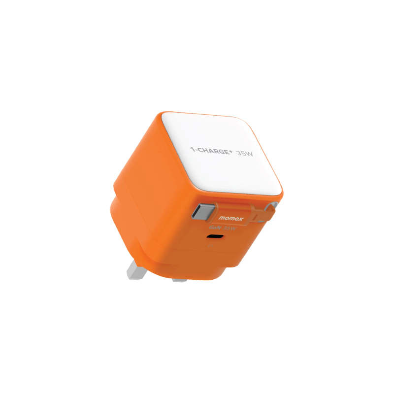 Momax 1 Charge Gan Charger With Built In Type C Cable