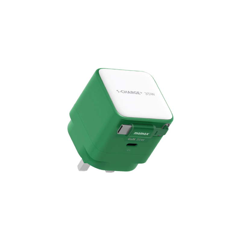 Momax 1 Charge Gan Charger With Built In Type C Cable