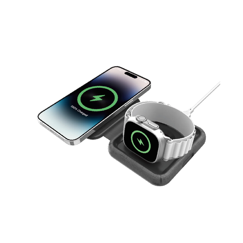 Momax UD30 Q.Mag Go 2-in-1 MagSafe Wireless Charger-15W