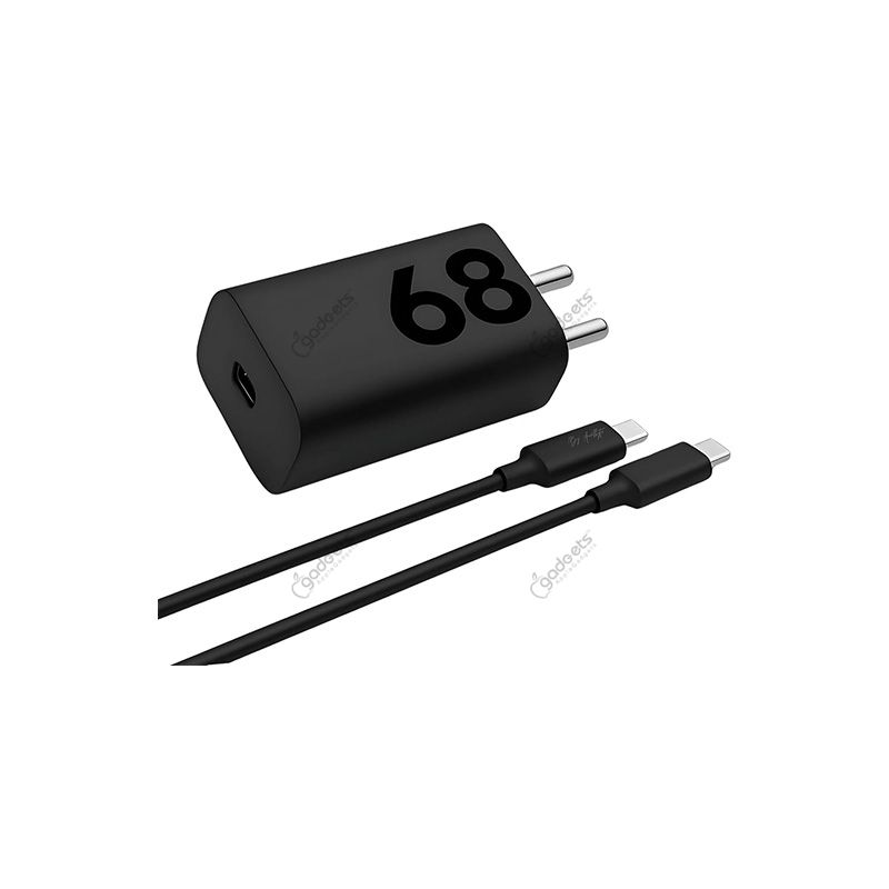 Motorola Turbo GaN Power Adapter with Type C Cable-68W