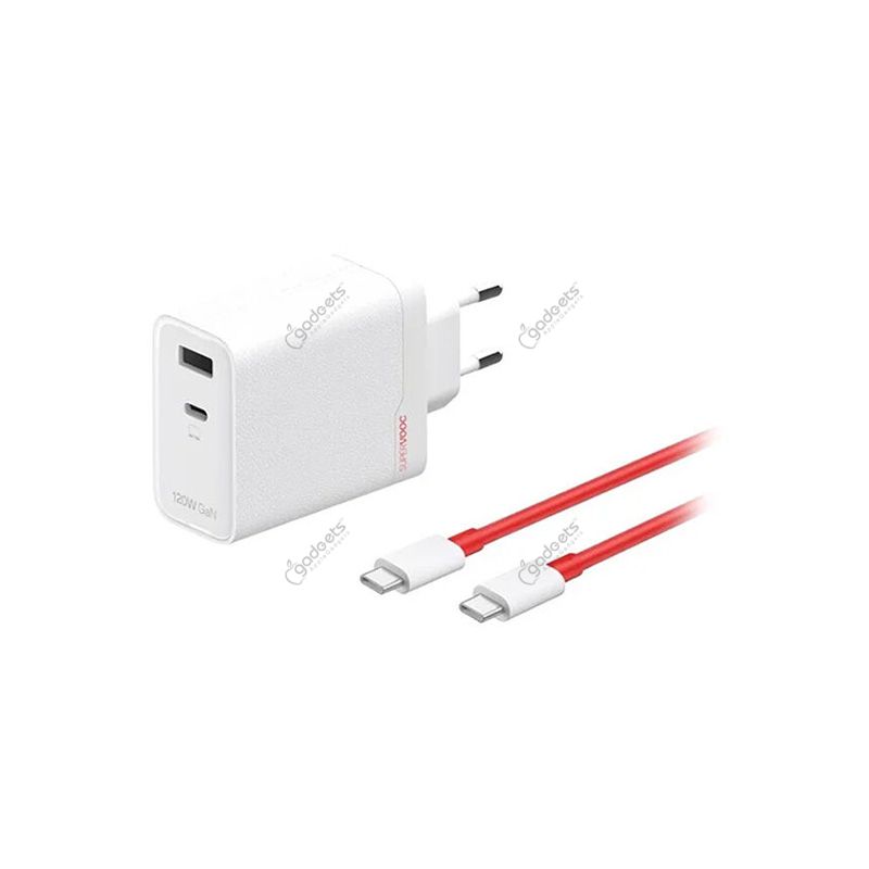 OnePlus SUPERVOOC Dual Ports Power Adapter With  Type-C Cable - 120W
