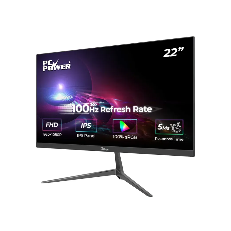 PC Power PCGM-King22 21.45 Inch FHD Display HDMI VGA Black Gaming Monitor
