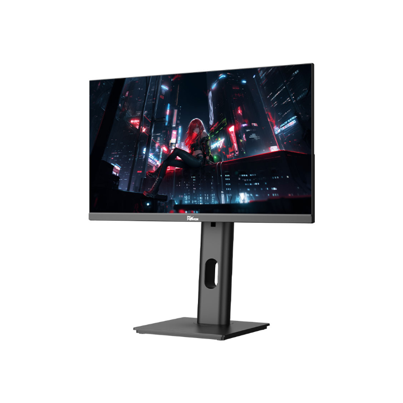 PC Power PCM24FRX 23.8 Inch FHD Display HDMI VGA & USB-C Black Gaming Monitor