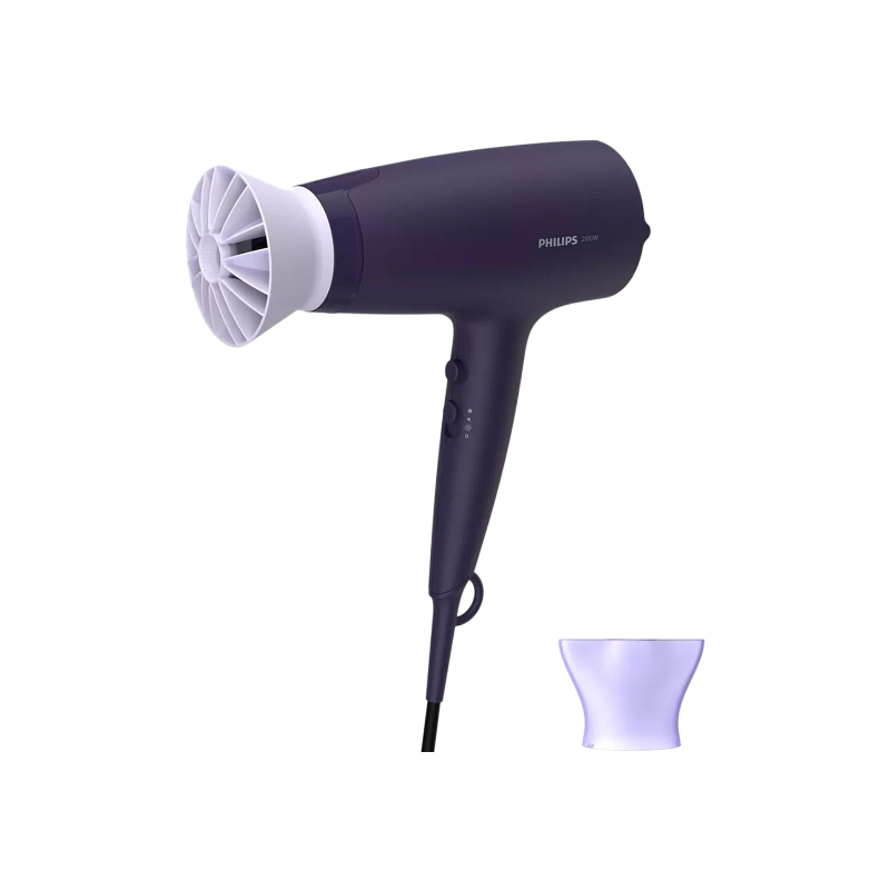 Philips 3000 Series BHD340 2100W Purple Hair Dryer #BHD340