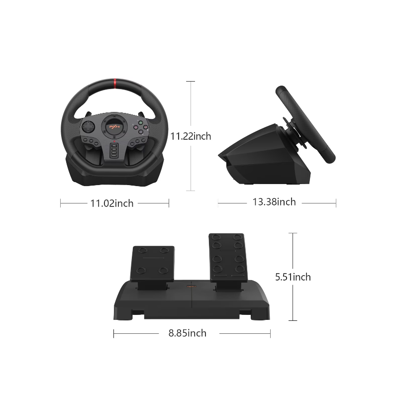 PXN V900 Gaming Steering Wheel with Linear Pedals