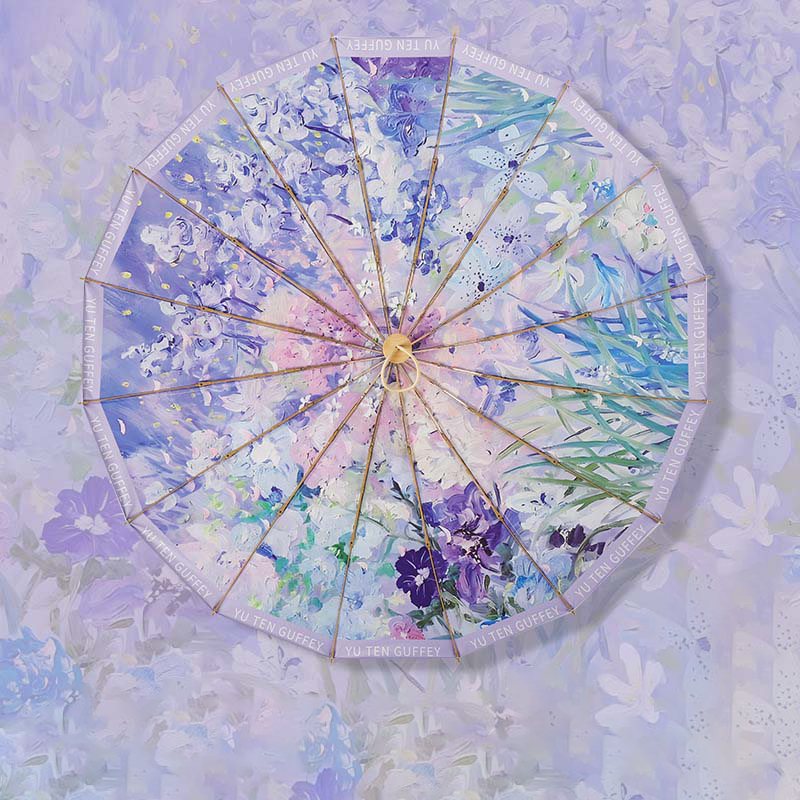 Premium Printed UV Protection Automatic Folding Umbrella