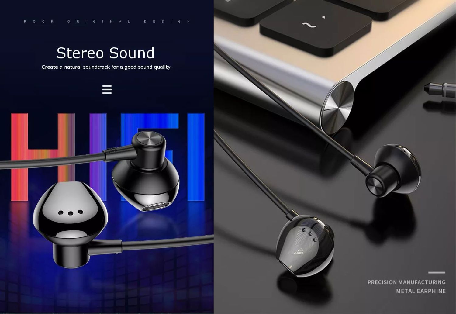 ROCK SPACE ES02 In-Ear Stereo Earphone price in Bangladesh