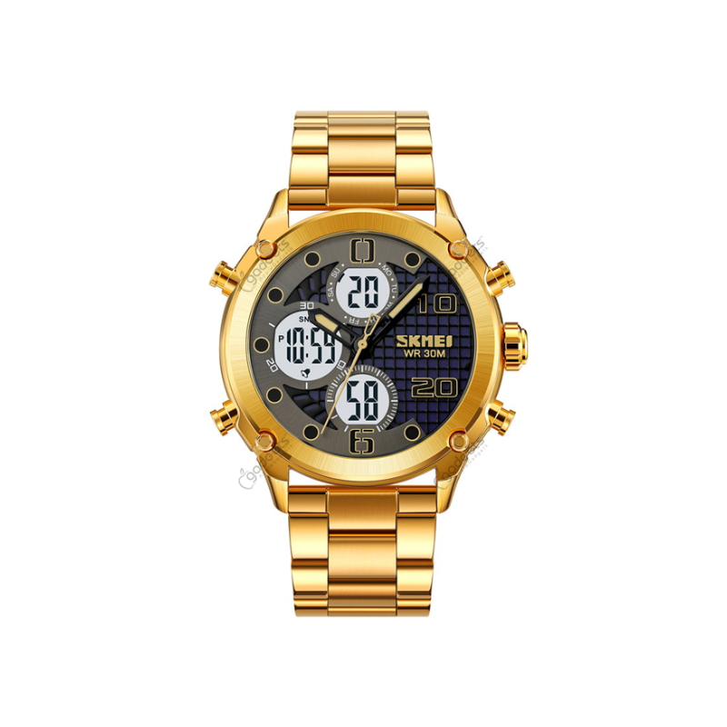 Skmei 1975 Digital Analog Stainless Steel Strap Mens Watch