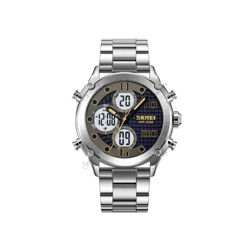 Skmei 1975 Digital Analog Stainless Steel Strap Mens Watch