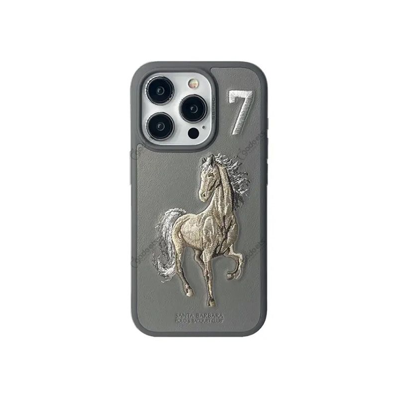 Santa Barbara Boris Series Genuine Leather Case for iPhone 15 Pro Max
