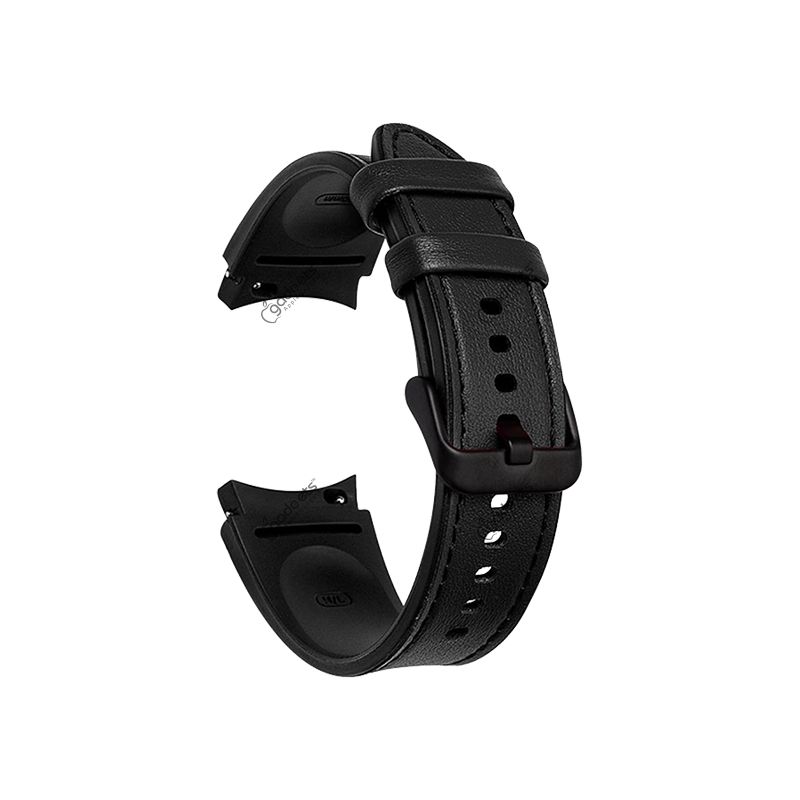 Silicone with Leather Strap for Galaxy Watch 4/5/6