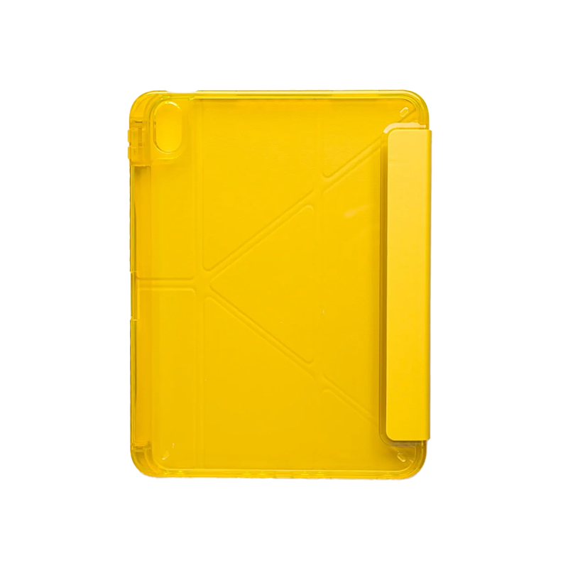 Neon Leather Flip Transparent Case for iPad