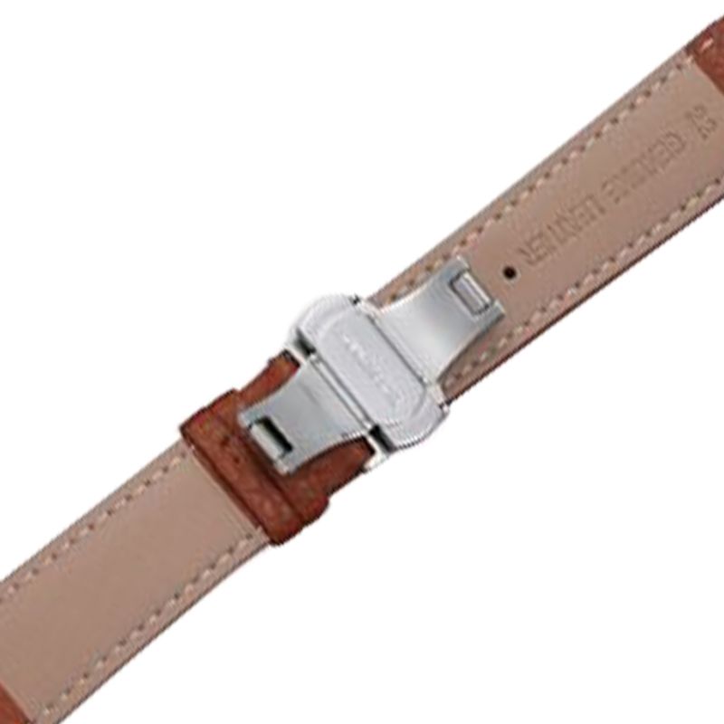 Smart Watch Strap - Calfskin Leather with Butterfly Deployment Clasp