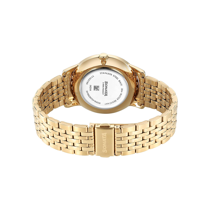Sonata Festive Quartz 77153ym01 Mens Watch