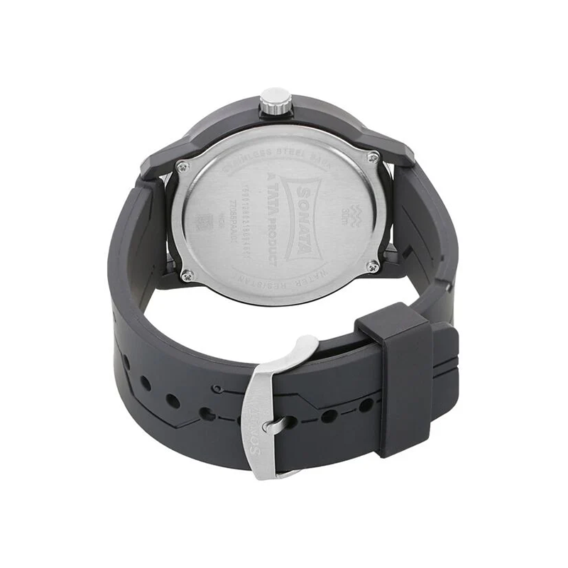 Sonata Quartz 77085PP03 Analog Plastic Strap Men’s Watch