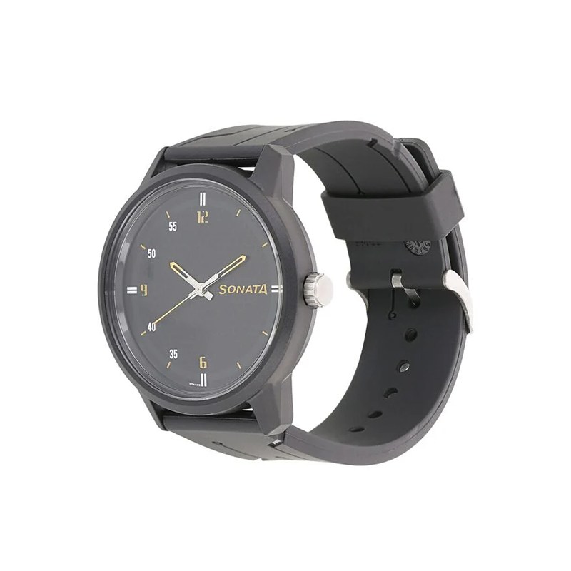 Sonata Quartz 77085PP03 Analog Plastic Strap Men’s Watch