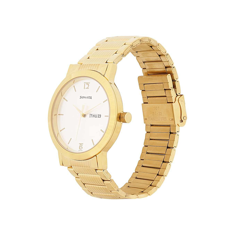 Sonata Quartz 77108ym02 Mens Watch