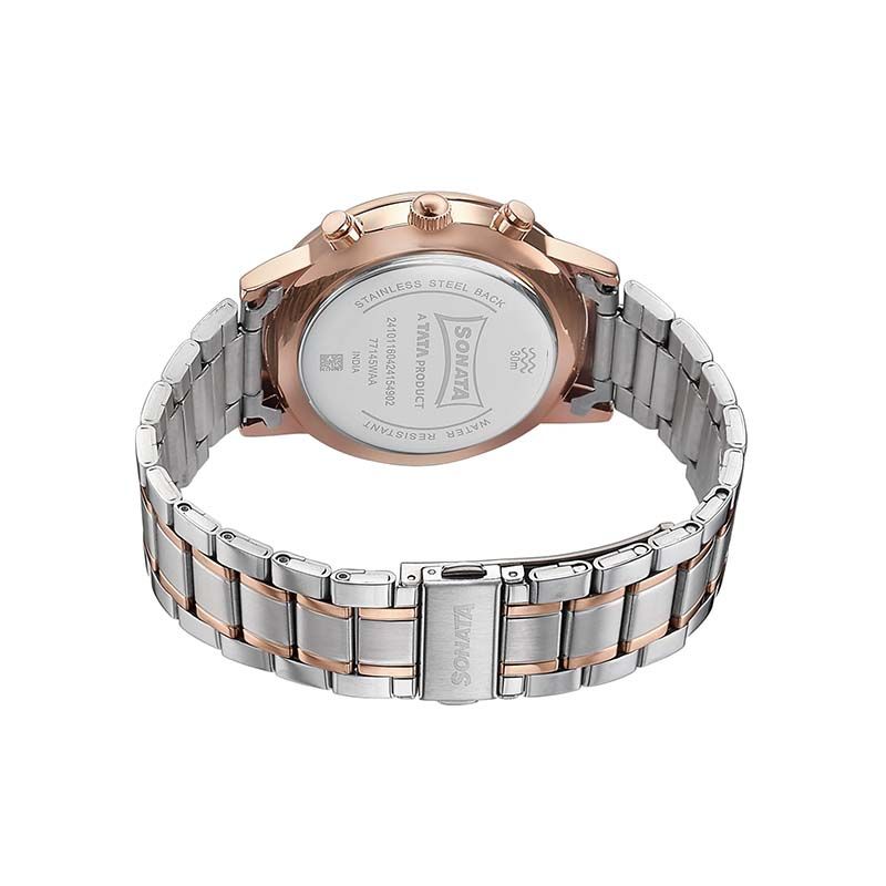 Sonata Quartz Multifunction 77145km01 Mens Watch